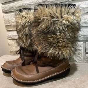 Sorel Ahnah Faux Fur Thinsulate Winter Boots sz 8